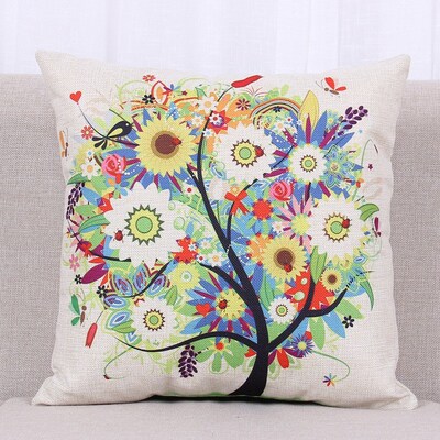 New Creative Pillowcase Soft Decoration Trees Sofa Cushion H