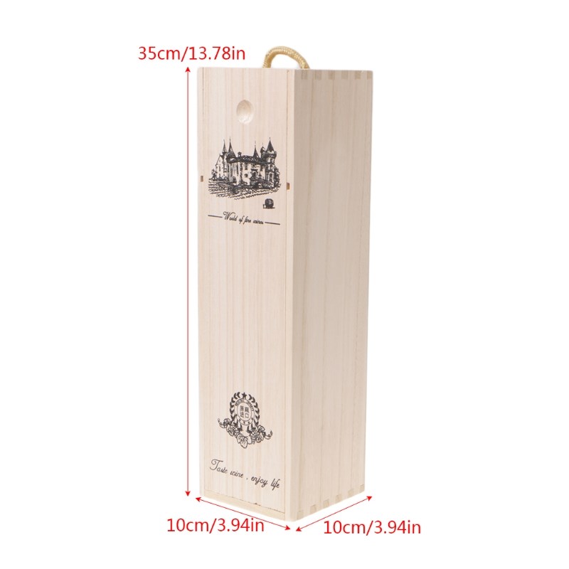 high-quality custom-made pine wood red wine carrier gift pac