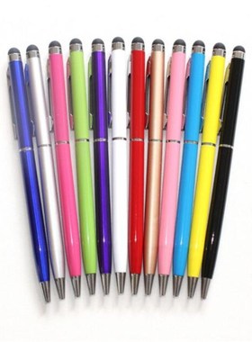 2 In 1 Mutilfuction Fine Point Thin Tip Touch Screen Pen Ca