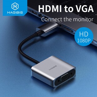 Hagibis HDMI to VGA Adapter 1080P Cable Male To Famale Conv