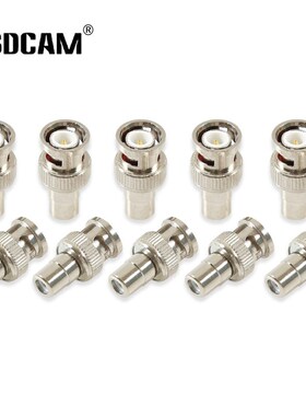 Wsdcam 10pcs/set BNC Male Jack to RCA Female Plug Straight