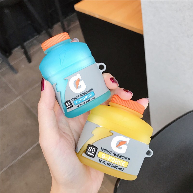 Cute Energy Drink Bottle 3D Silicone Case for Apple Airpods