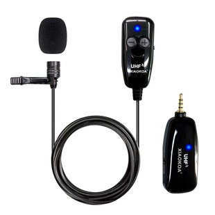 XIAOKOA HF Lavalier Lapel Wireless Microphone Recording Vlog