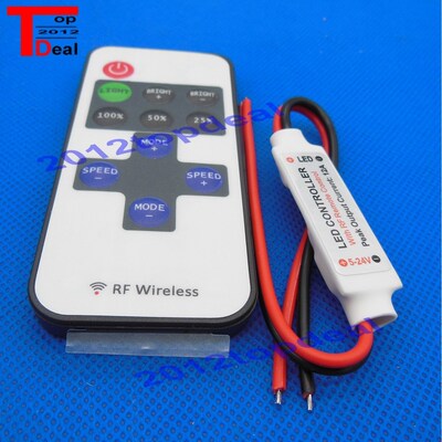 Mini DC 12V Led Controller Dimmer 6A Wireless RF Remote to C