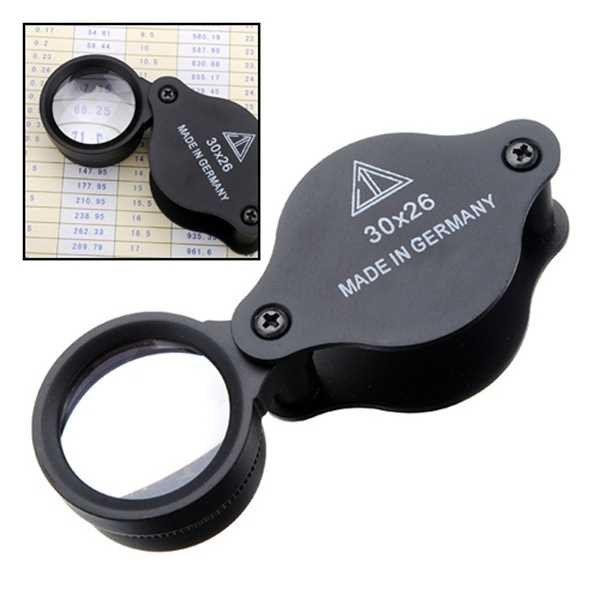 NEW 30X 26mm Magnifier Reading Magnifying Glass Lens Loupe W
