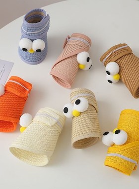 Baby baby empty summer straw hat children's super cute 'eyes