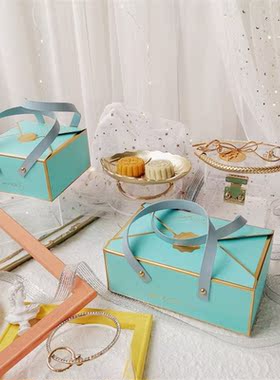 High-grade Bronzing Protable Paper Box Leather Portable Rop