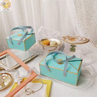 High-grade Bronzing Protable Paper Box Leather Portable Rop