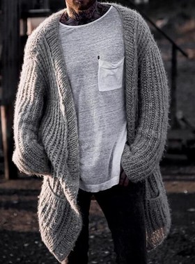 Men Sweater Cardigans Designer solid Woolen Single Breasted