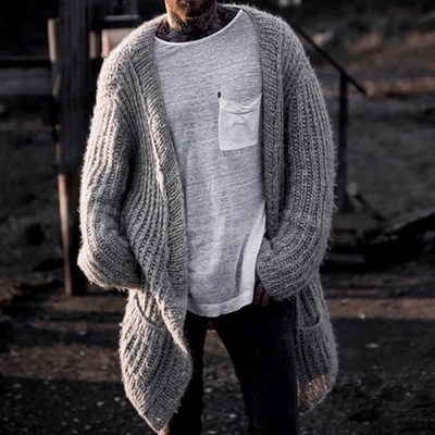 Men Sweater Cardigans Designer solid Woolen Single Breasted