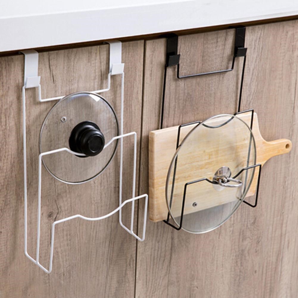 2-tiers Iron Kitchen Chopping Board Storage Rack Pot Lid Cov