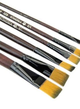 6pcs nylon hair acrylics art paint brush set gouache waterco