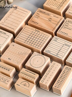 Vintage Daily Planner grid Memo Check List decoration stamp