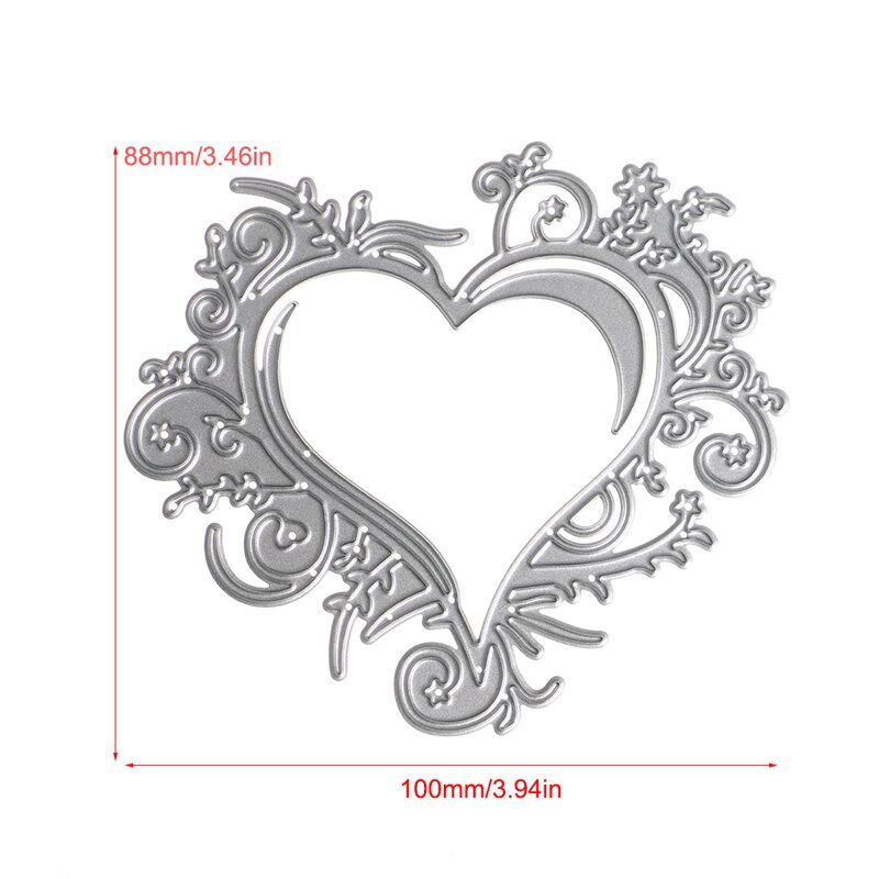 Heart Lace Cutting Dies Stencils Scrapbook Album Embossing C