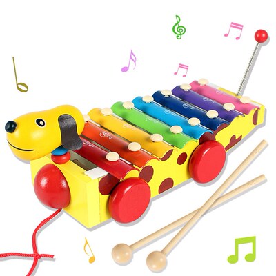 Baby Kids 8 Note Xylophone Musical Piano Cartoon Animal Dog