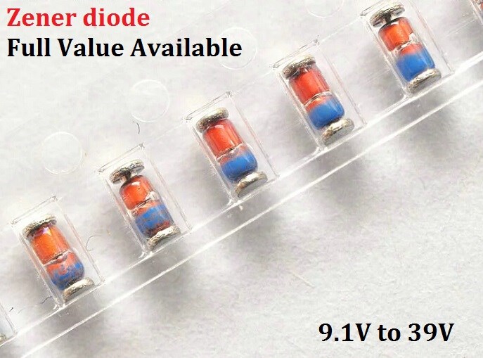 200PCS 0.5W ll34 ZMM9.1V/16V/18V/20V/22V/24V ZMM10V/11V/12V/