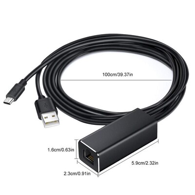 Fire TV Stick HD 480 Mbps Micro USB2.0 To RJ45 Ethernet Adap