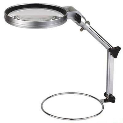 130mm big mirror 2x Foldable Desktop magnifying glass With L