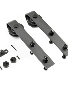 DIYHD 5FT-10FT Rustic Black Classic Sliding Barn Door Hardwa