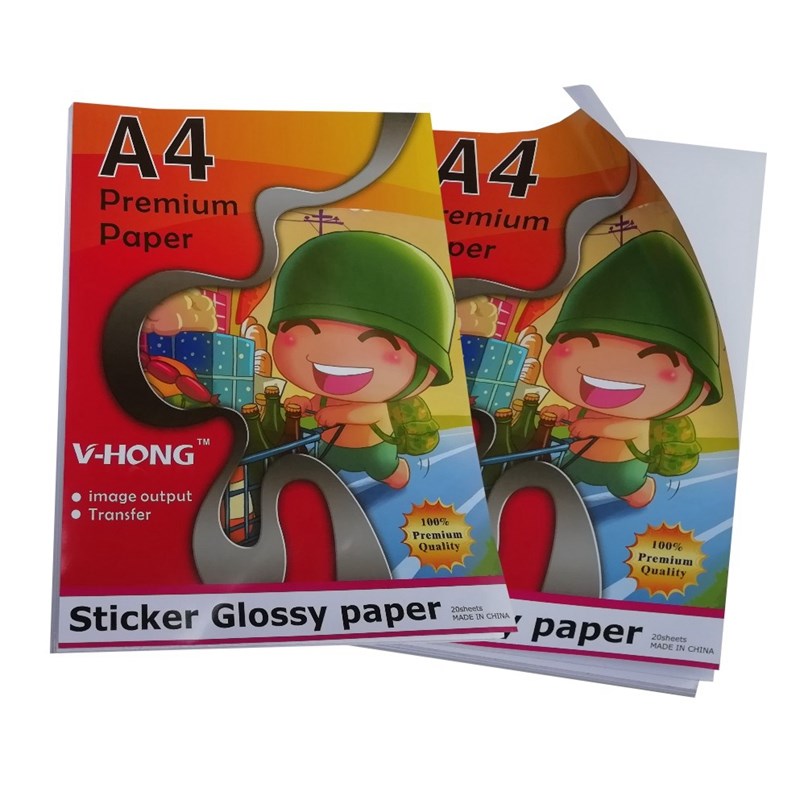 sticker paper A4 white inkjet printer Self Adhesive glossy