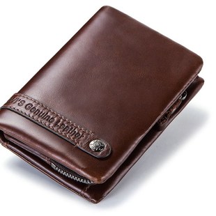 Men buSineSS WalletS Card bag Short Wallet Man leather PurSe