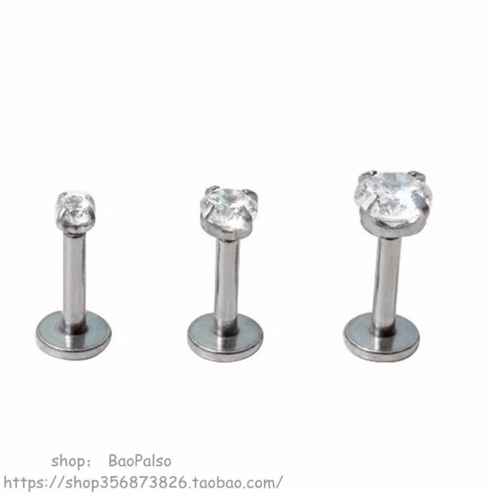 234mm 2pcs round tragus lip ring ear cartilage piercing st