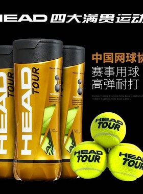 3 Gold Tennis Balls in Plastic Can for CTA Professional