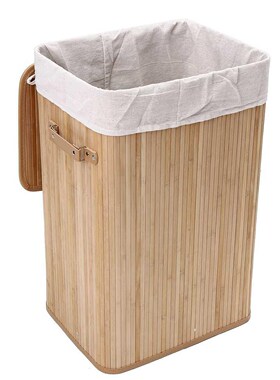 Bamboo Laundry Hamper Basket Wicker Clothes Storage Bag Sort