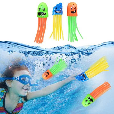 3 Pcs Octopus Pool Diving Kids Toys Octopus Bath Toys Underw
