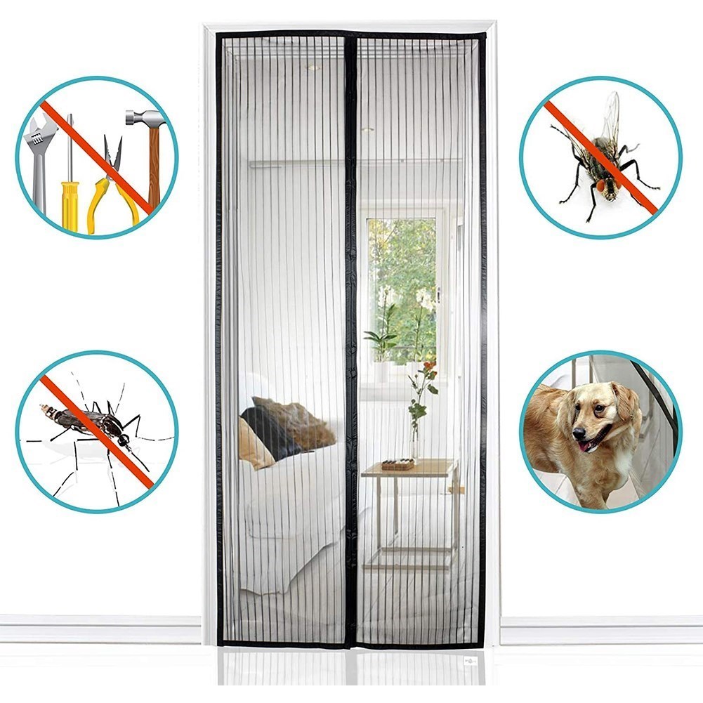 Curtains Door-Sticker Mosquito-Net Balcony Magnetic Mesh Ins