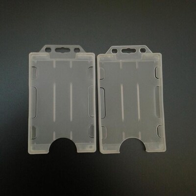 XRHYY 2PCS Heavy Duty 2-Sided Open Faced Rigid ID Card Holde