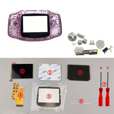IPS V2 LCD Screen Kits with pre-cut shell case for GBA Backl
