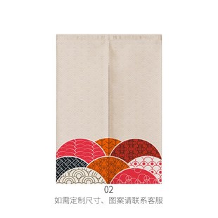 Japanese kiyo-e Linen Door Curtain Noren Bedroom kitchen Cur