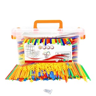 Straw Construction Child Kids 500x Blocks Joint DIY Building