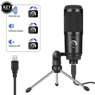 Metal USB Microphone For Laptop MAC Windows Studio Recordin