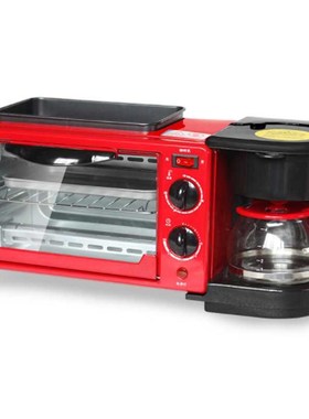 3 in 1  Home breakfast machine coffee maker electric oven to