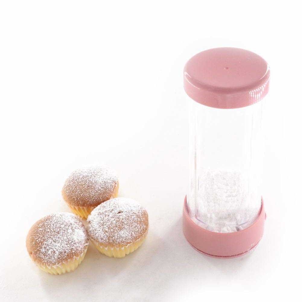 Food Grade Plastic Icing Sugar Dispenser with Lid,Chocolate,