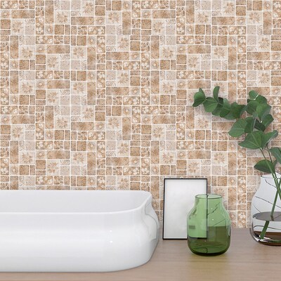 10*10cm Stone Pattern Tile DIY Self-Adhesive Waterproof Back