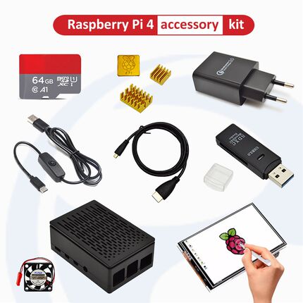 Raspberry pi 4 case ABS black kit designed for Raspberry Pi