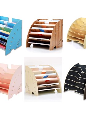 Files Rack Bookshelf Desktop Storage Box A4 File Holder Sect