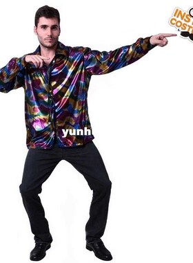 Mens Popular Disco Costume Adult 70s ~80s Funny Halloween Hi