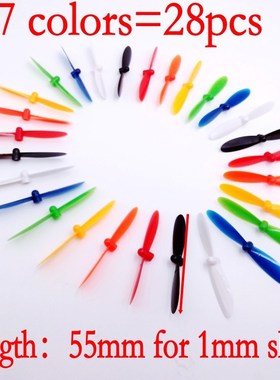 55mm 5.5cm Props Mini Propellers Blades For 1mm Motor Shaft