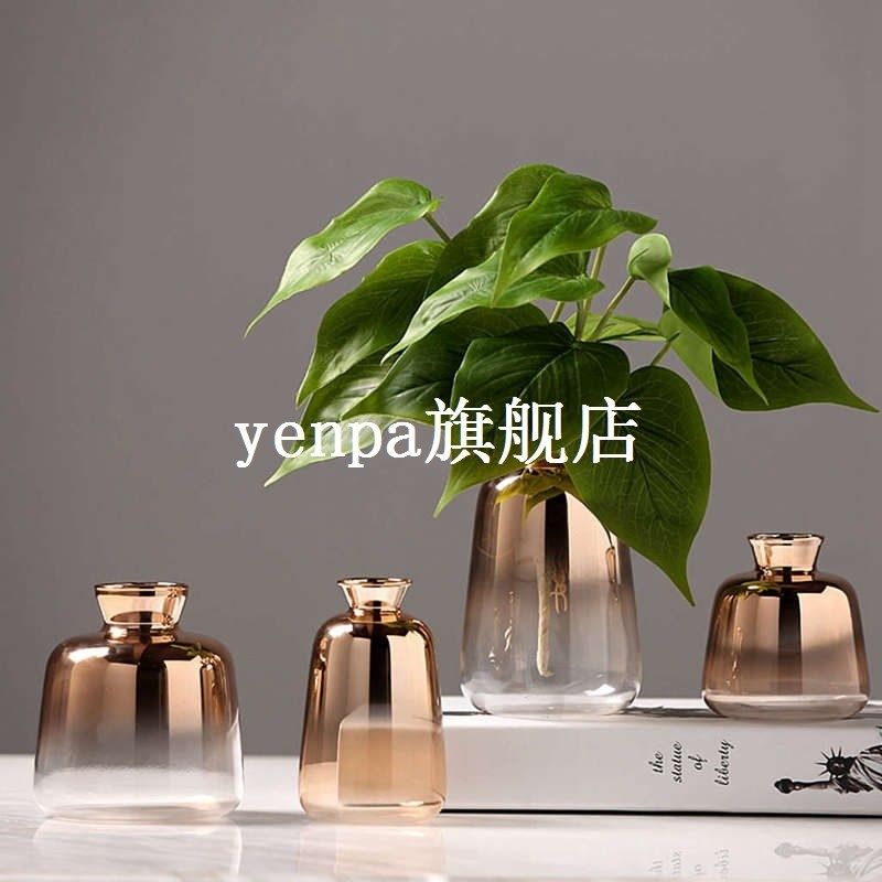 glass vase nordic electroplated gold vase glass flower vases