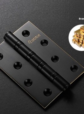 1PC Black Hinges 4 Inch Silent Buffer Door Hinge Digging Fla