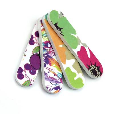 50pcs Mini NailFile Double Side 100/180 Nail Buffer Angle N