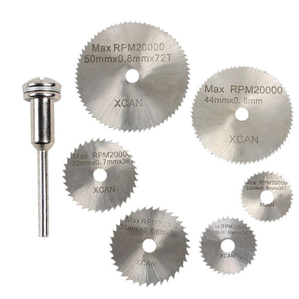 *6 PCS 20-50mm HSS Metal Circular Saw Blade Mandrel Disc Whe
