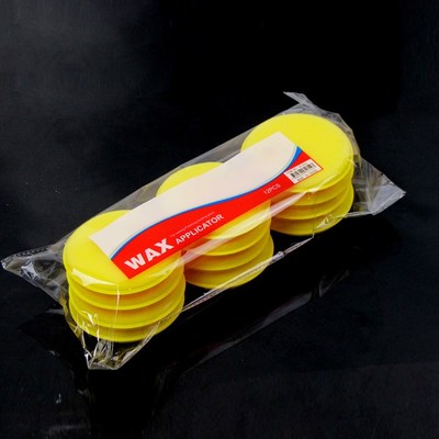 12pcs Car Vehicle Wax Polish Foam Sponge Hand Soft Wax Yello