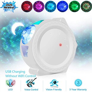 LED Starry Sky Projector Light Moon Star Cloud Bluetooth Nig