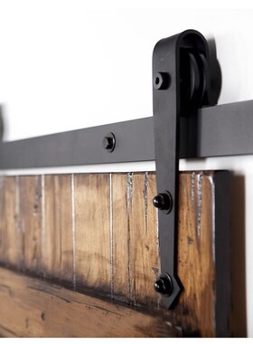 5FT-8FT American Arrow Wheel Sliding Door Barn Black Rustic