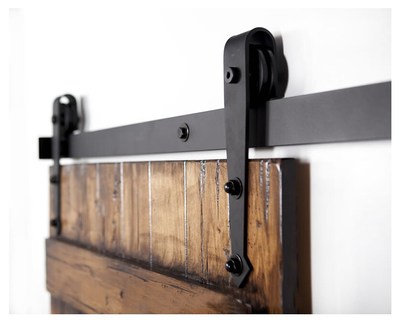 5FT-8FT American Arrow Wheel Sliding Door Barn Black Rustic